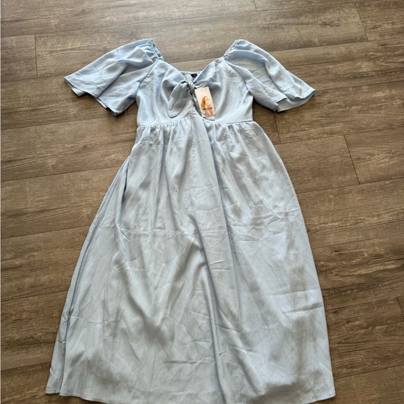 SOLD🤍FINAL Sale 🤍pretty GARDEN casual short sleeve neck ruffle flowy dress 🌷 - Picture 9 of 16